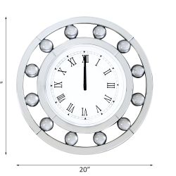 ACME Boffa Wall Clock in Mirrored 97405