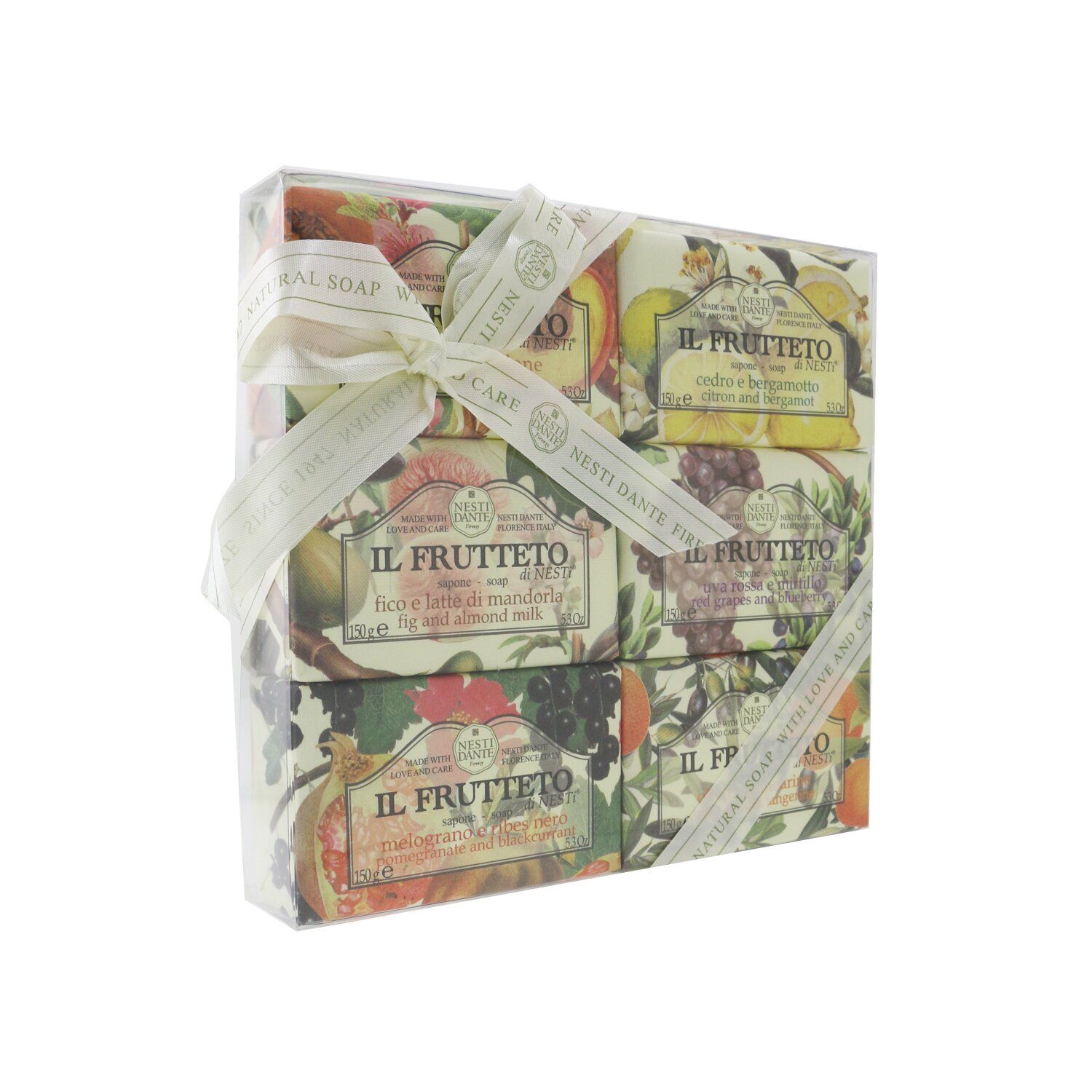 Il Frutteto Soap Gift Set (#Peach & Lemon, #Citron & Bergamot, #Fig & Almond Milk, #Red Grapes & Blueberry, #Pomegranate & Blackcurrant, #Olive Oil & Tangerine